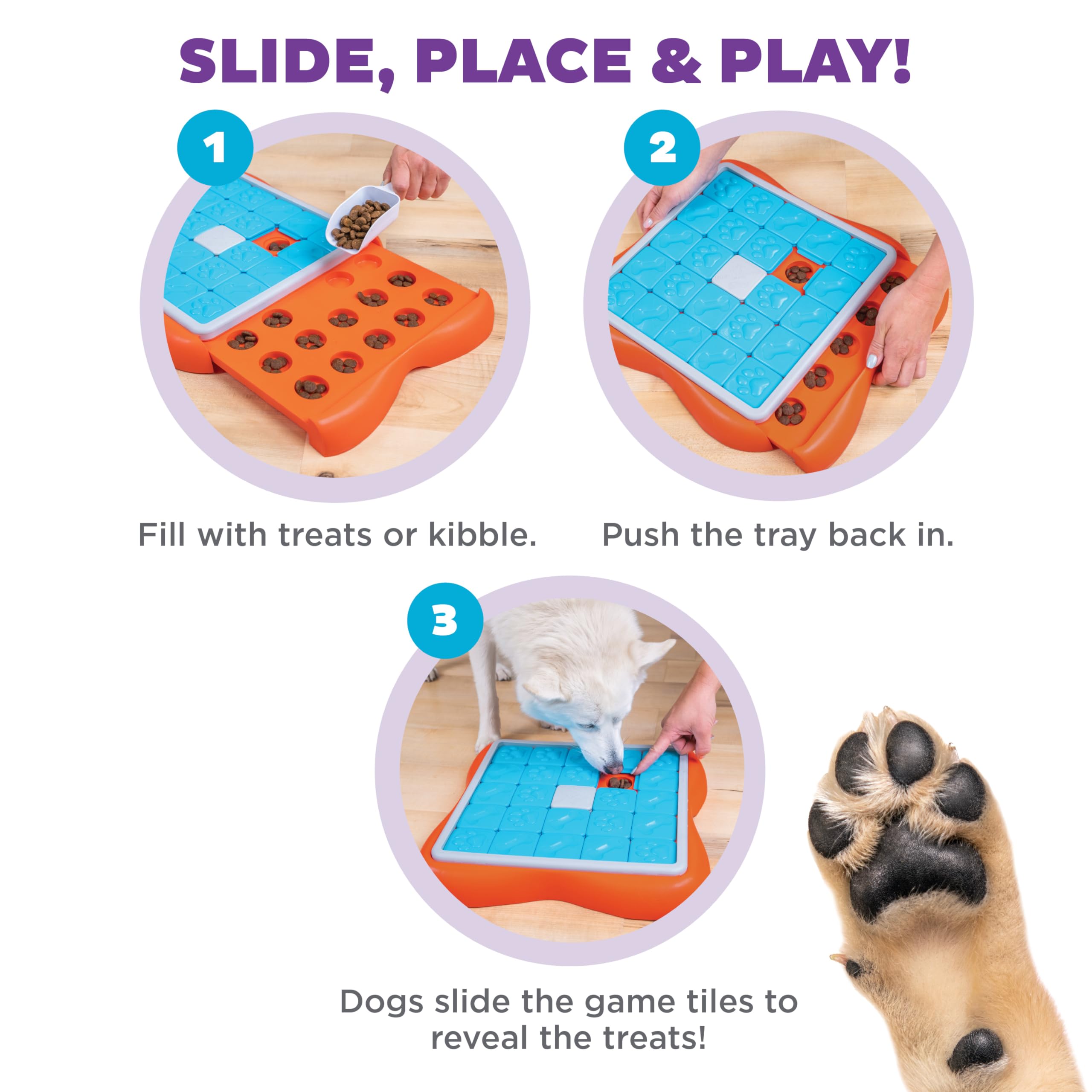 Outward Hound Challenge Slider uses BPA-free materials for safe, easy cleaning.