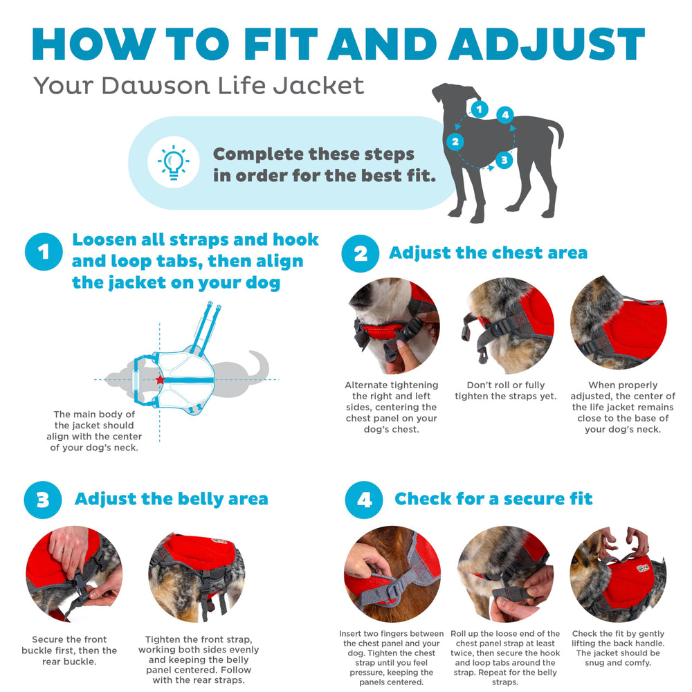 Outward Hound Dawson life jacket with neoprene side panels for warmth and flotation