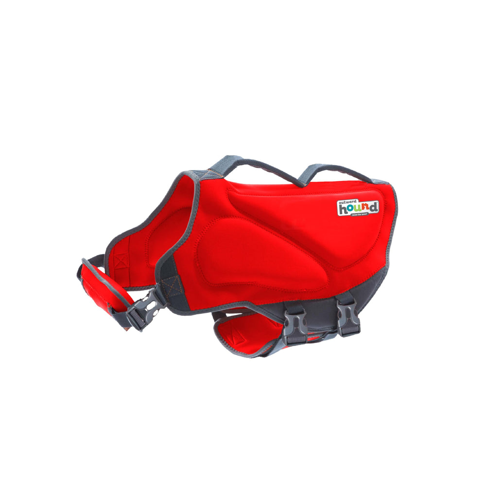 Outward Hound Dawson life jacket front view with bright color for easy spotting