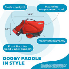 Outward Hound Dawson life jacket - closeup of ripstop material and durability.