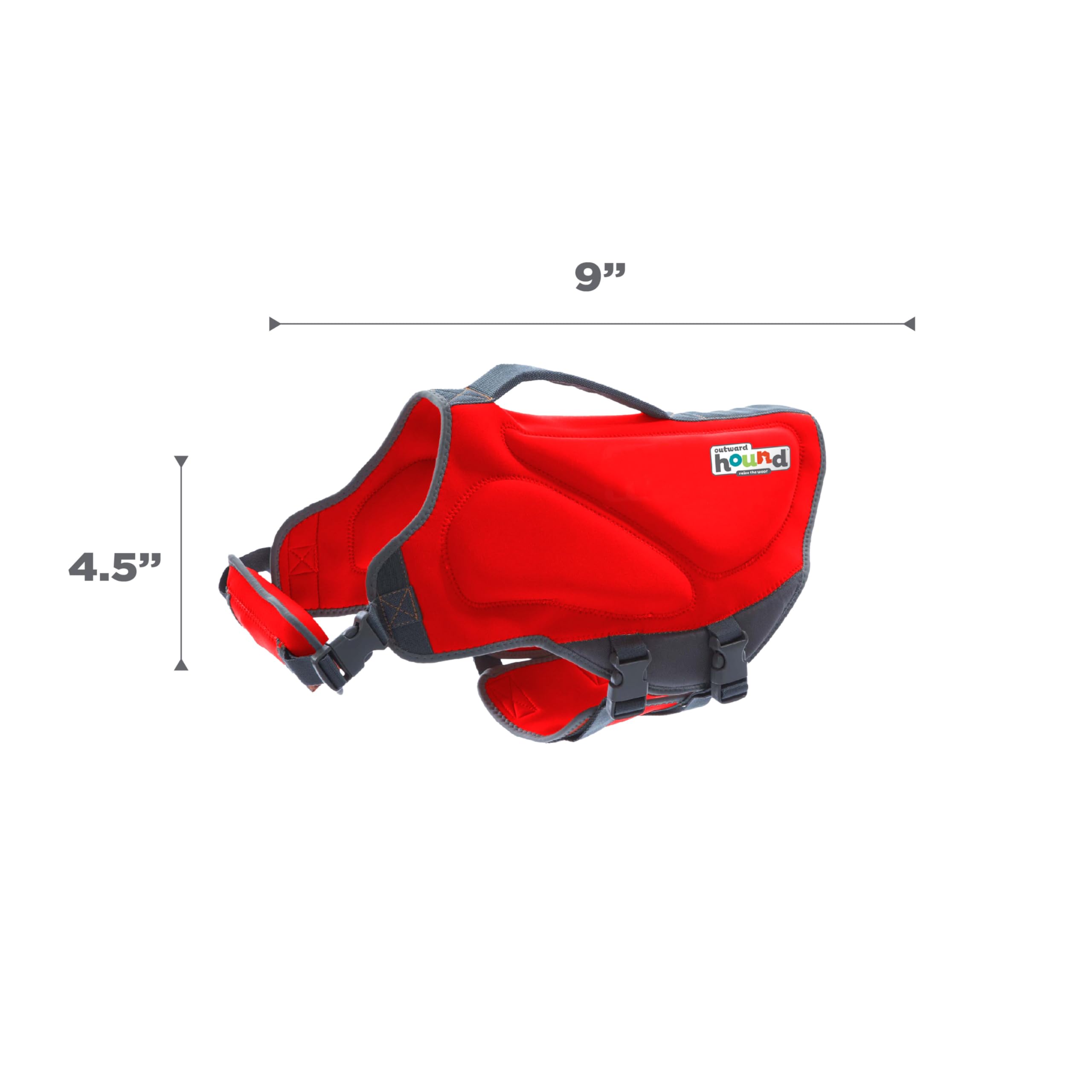 Outward Hound Dawson Swim Red Dog Life Jacket XS durable-ripstop for active pups.