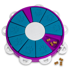Outward Hound Dog Twister Level 3 Advanced top view showing a multi-step puzzle.