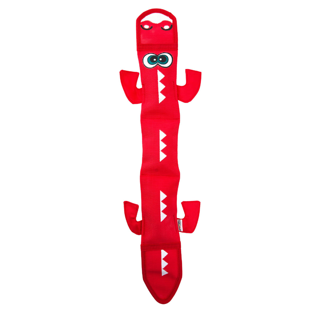 Outward Hound Fire Biterz Dragon Plush with firehose material for lasting play.