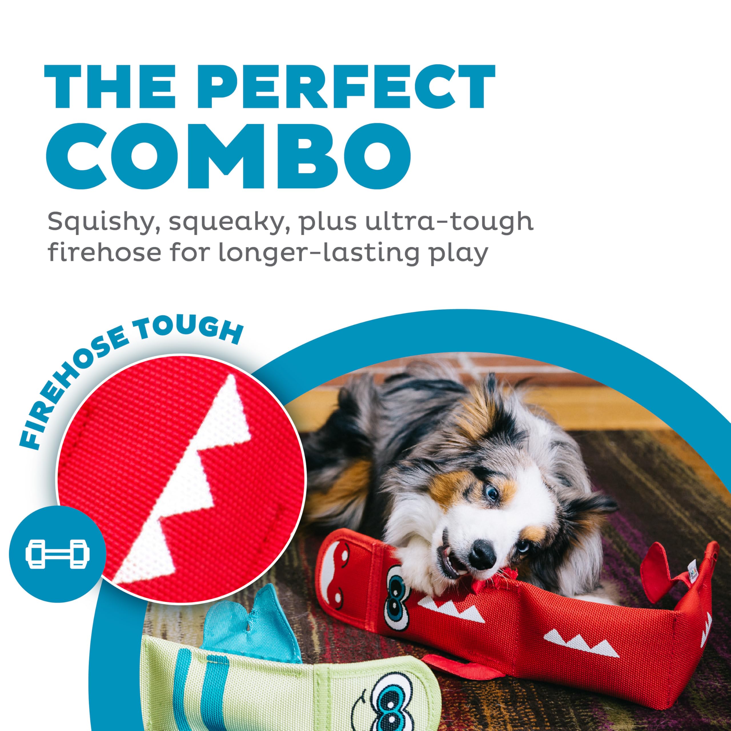 Outward Hound Fire Biterz Dragon Squeaker Play encourages interactive games and fetch.