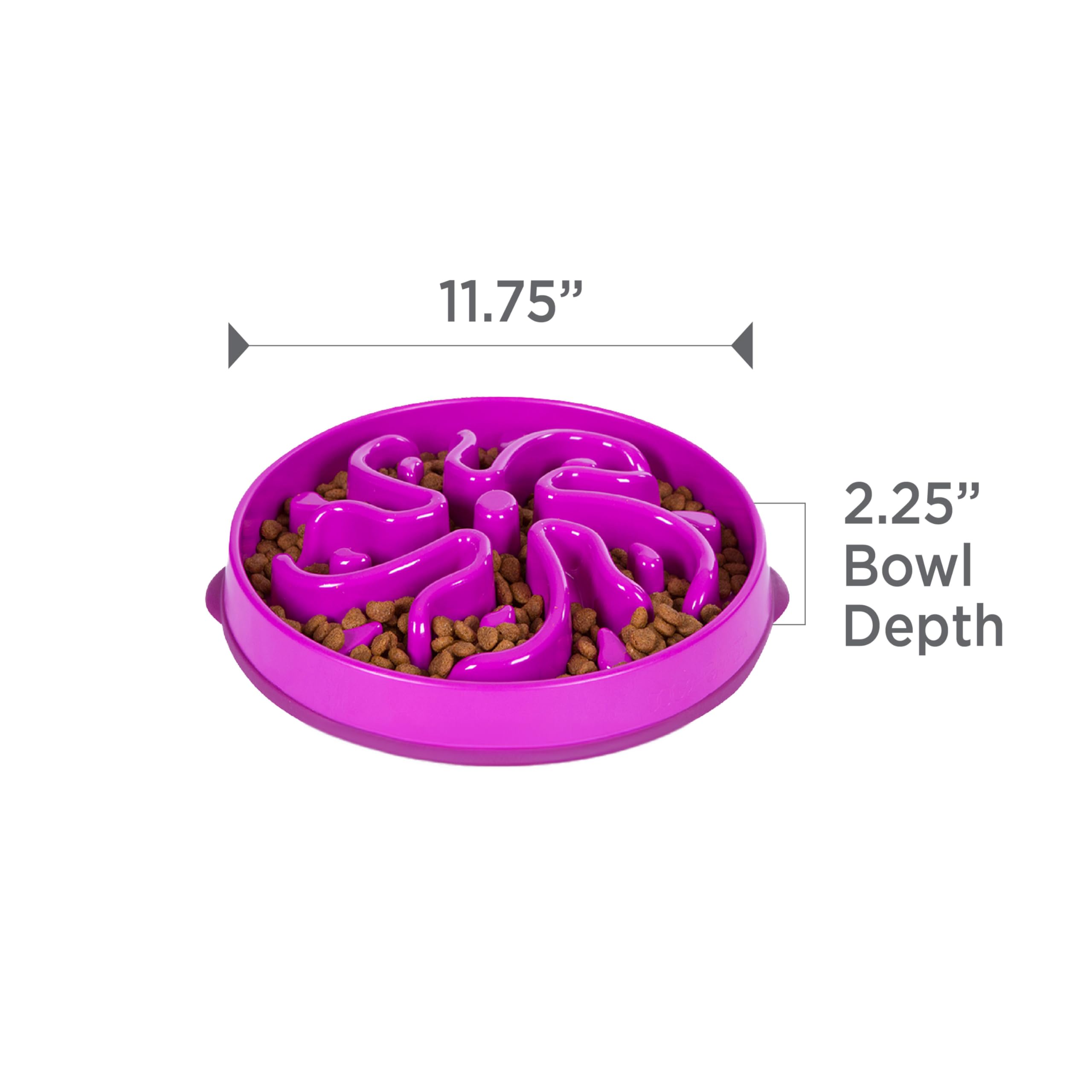 Outward Hound Fun Feeder slo bowl helps pace meals and reduce mess at mealtime.