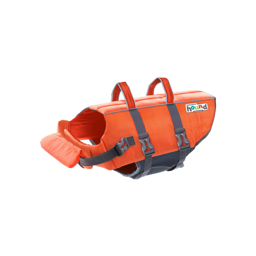 Outward Hound Granby Splash orange life jacket front view boosts buoyant support