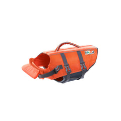 Outward Hound Granby Splash Orange life jacket front view with strong flotation for small dogs.