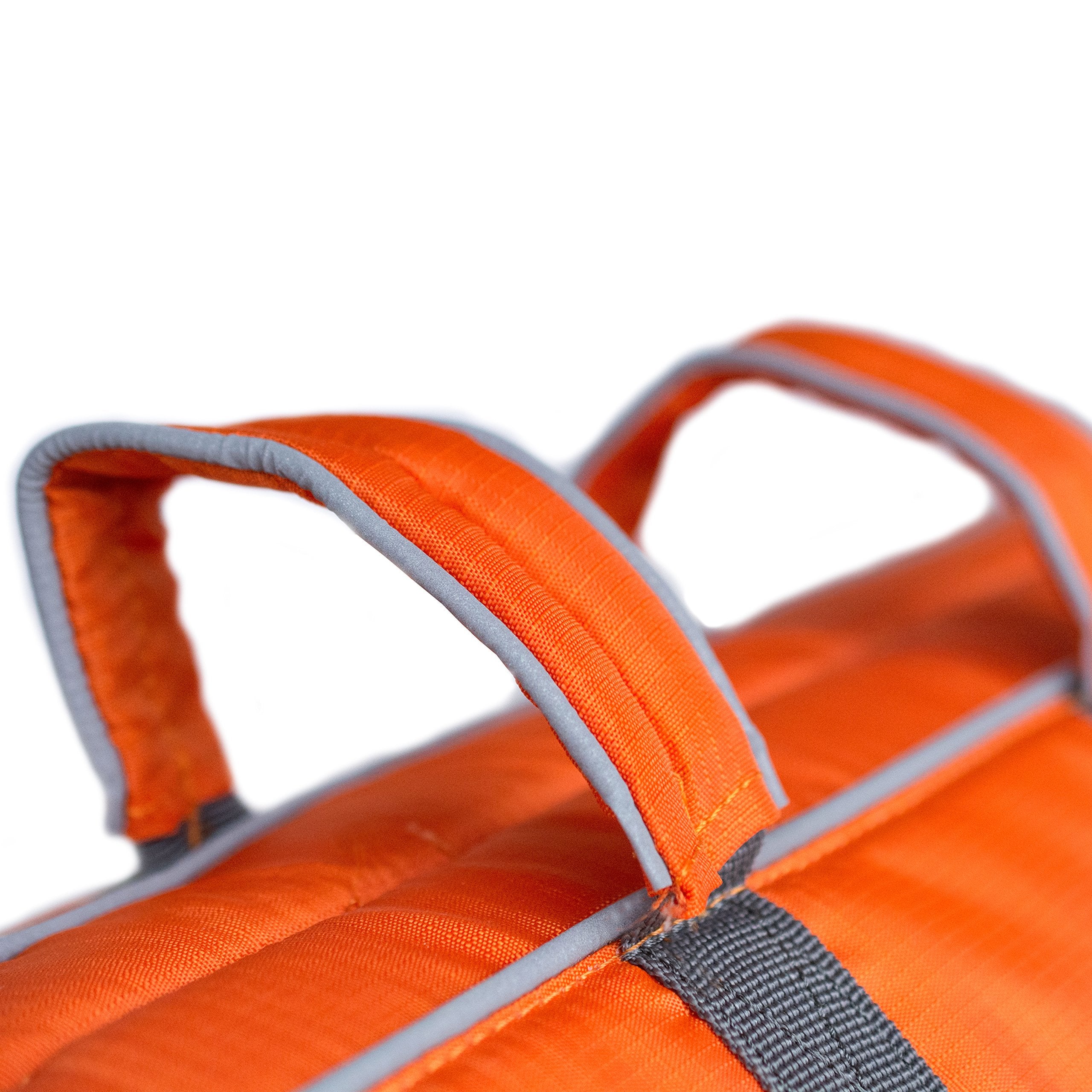 Outward Hound Granby Splash Orange Life Jacket durable ripstop material for long lasting use