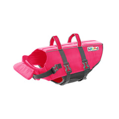 Outward Hound Granby Splash Pink life jacket front view with improved flotation