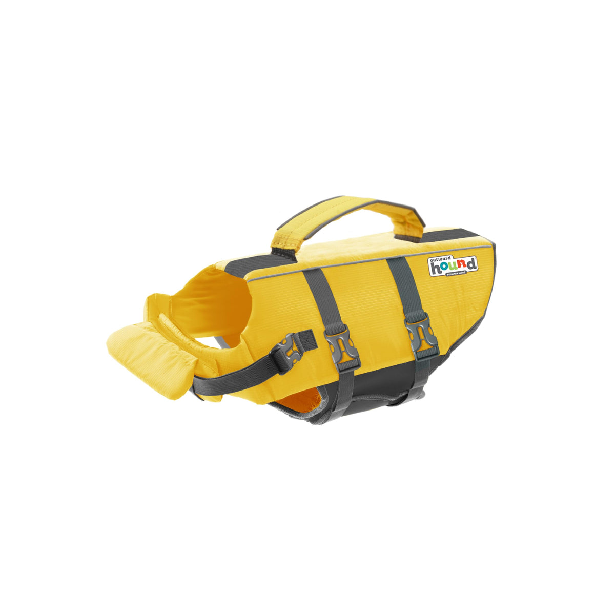 Outward Hound Granby Splash front-view life jacket with buoyant support for confident swimming