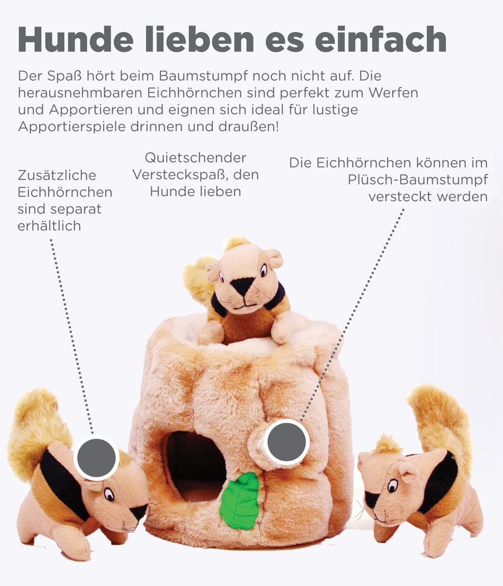 Outward Hound Hide-A-Squirrel medium-sized design ready for supervised play.