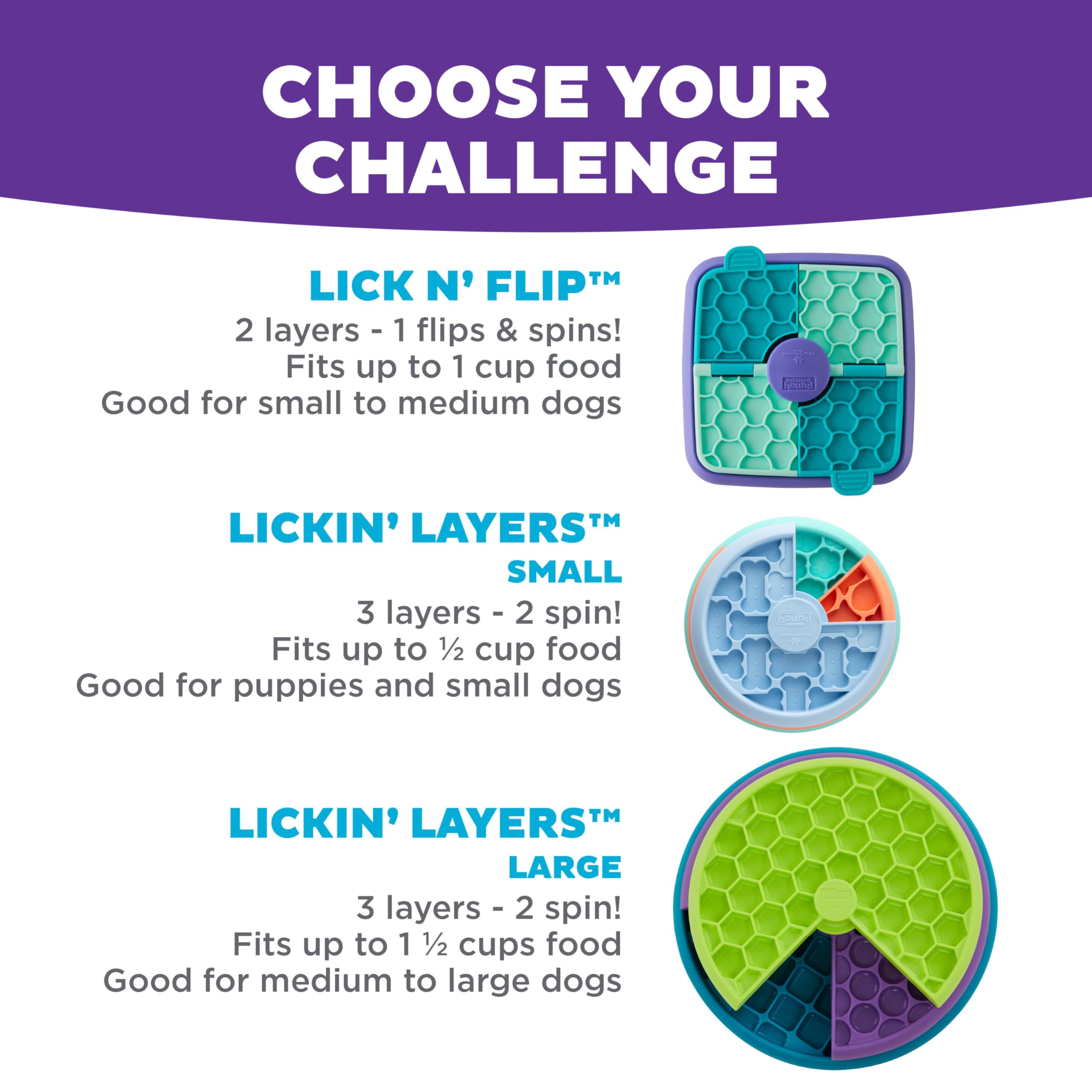 Outward Hound Lickin’ Layers 2-cup capacity for medium to large dogs