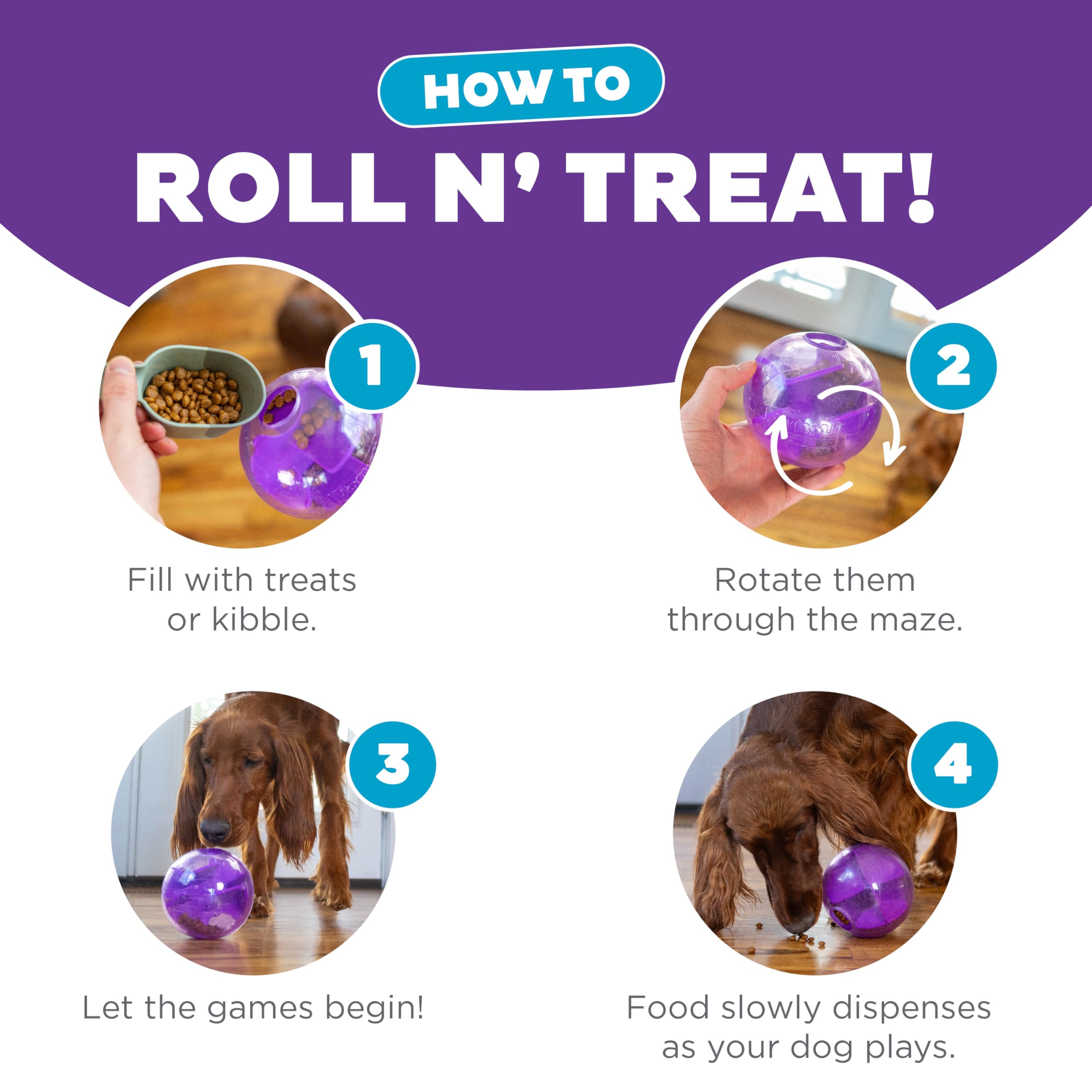 Outward Hound Orbee-Tuff Mazee ball—easy to clean after interactive play