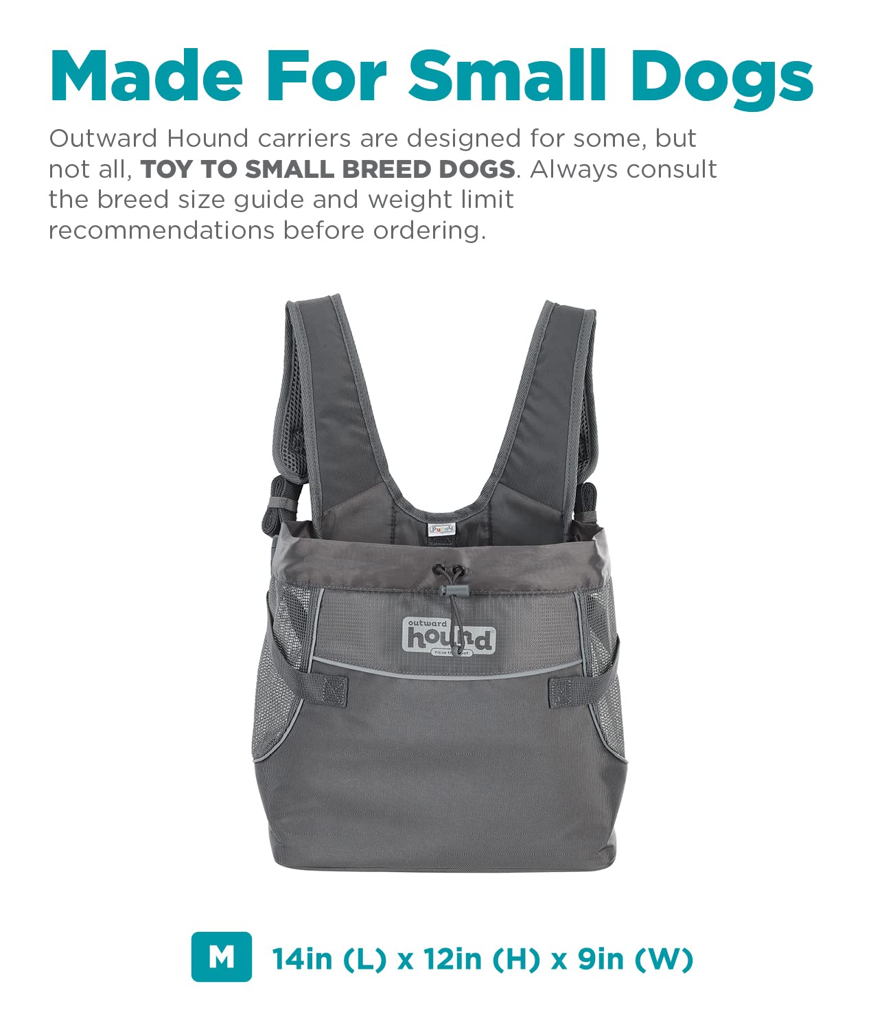 Outward Hound PupPak available in small and medium for dogs up to 20 lbs.