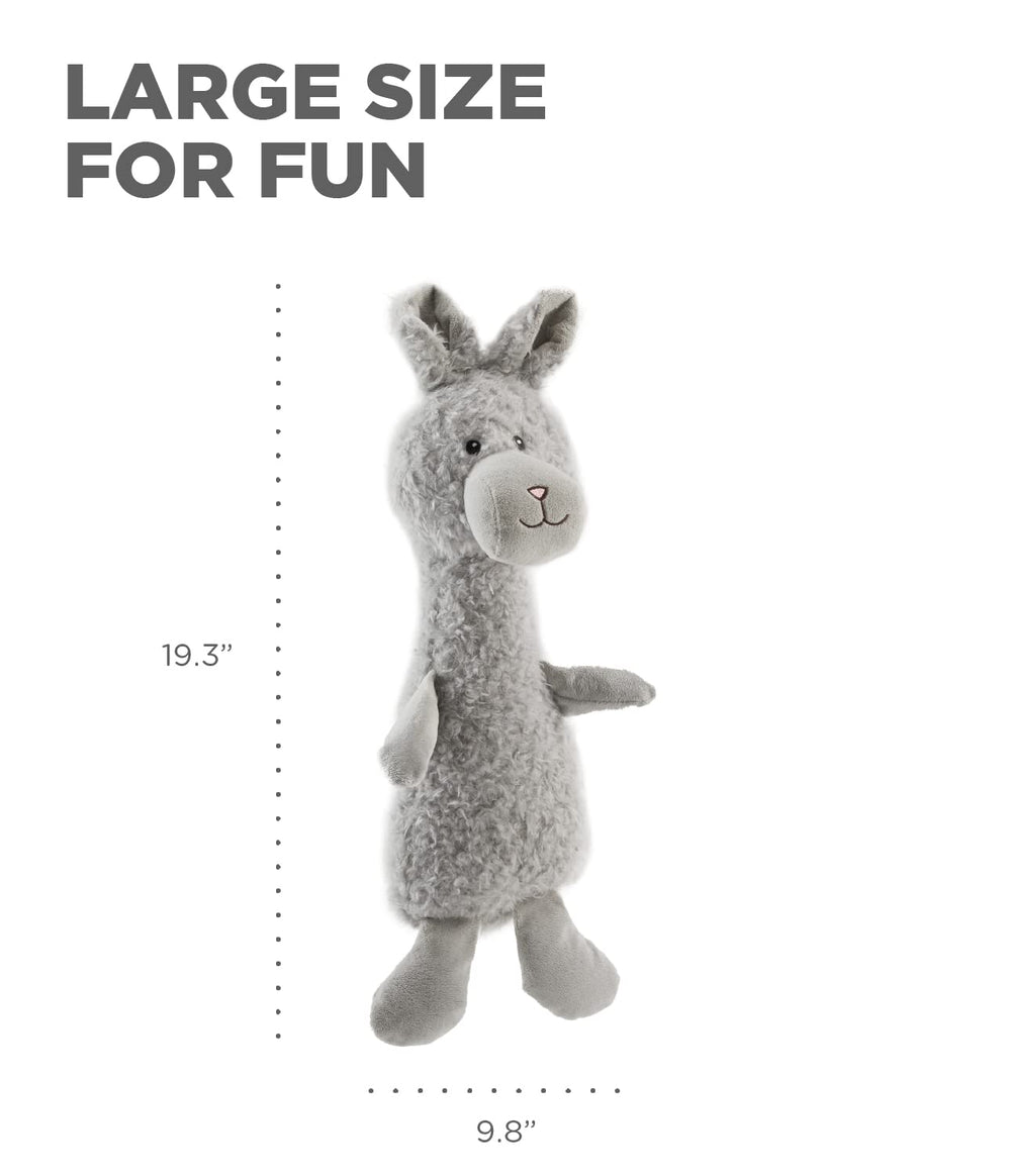 Outward Hound Scruffles bunny plush squeaky toy for supervised play.