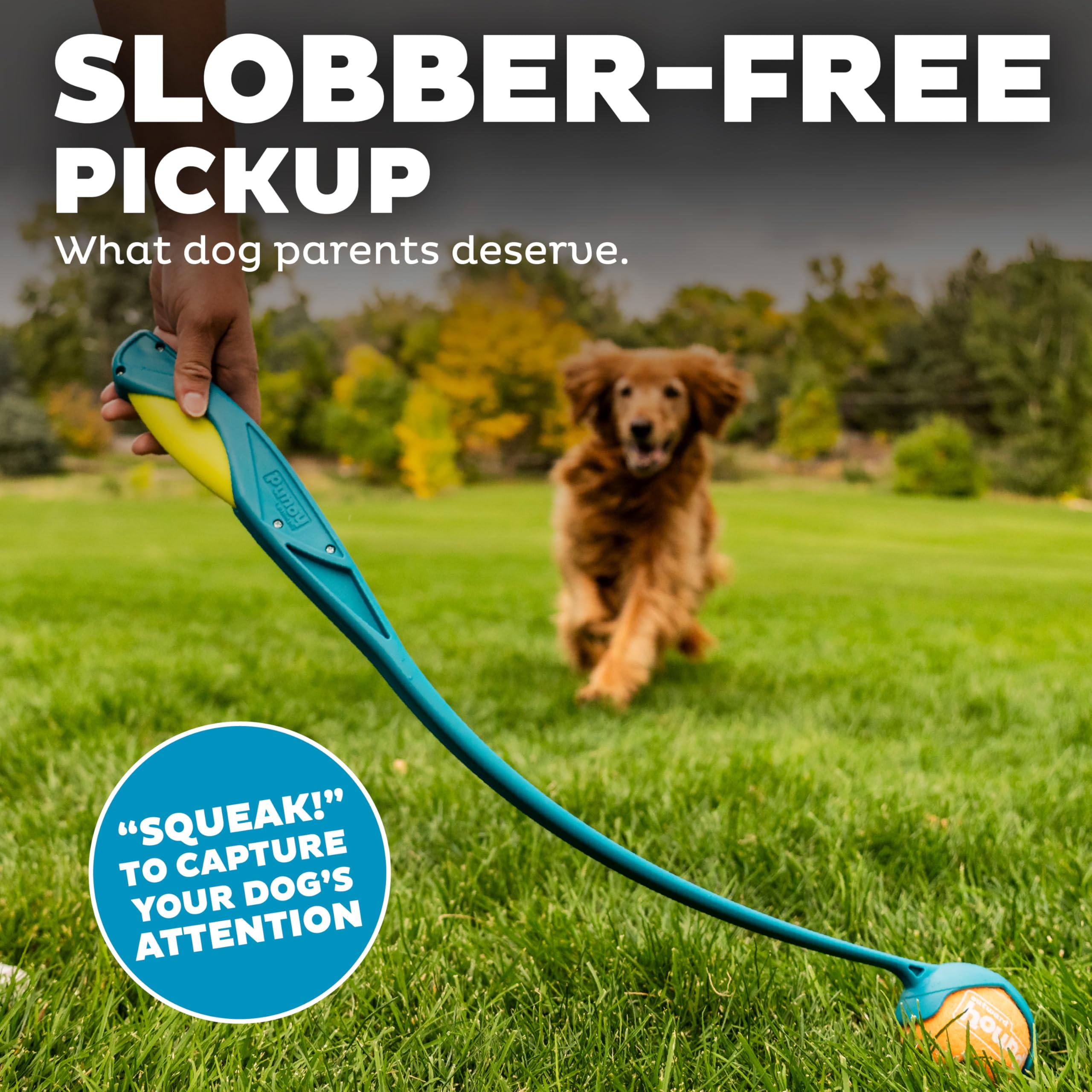 Slobber-free pickup keeps hands clean after retrieves with the Outward Hound launcher.