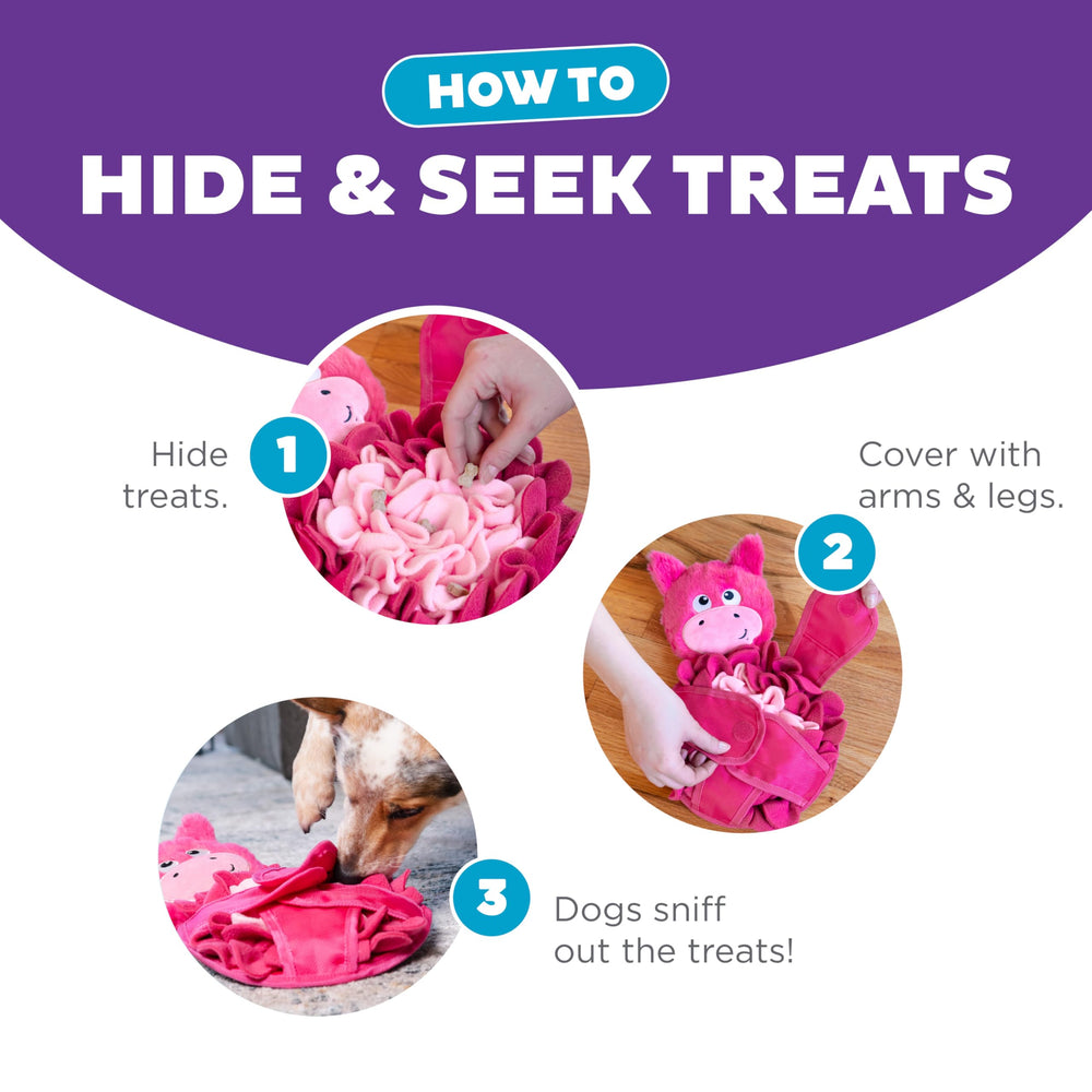 Outward Hound Snuffle Palz arms and legs cover the mat for added difficulty.