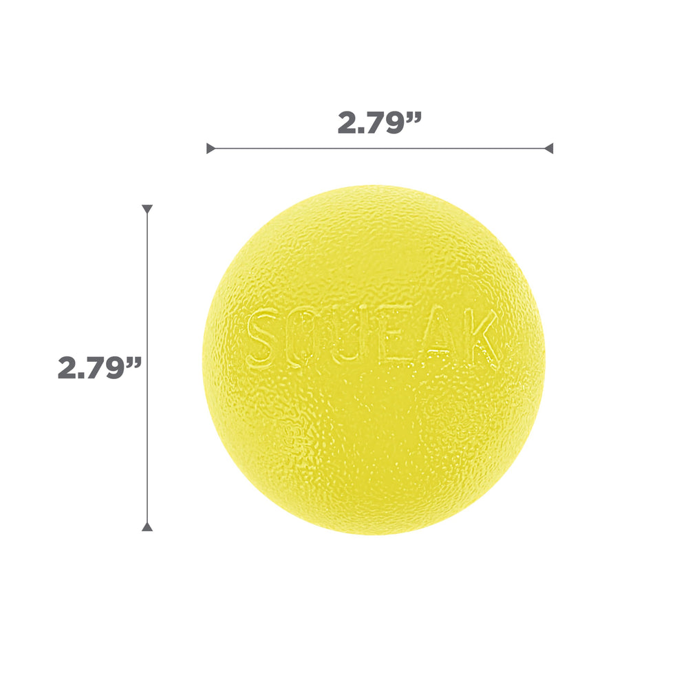 Outward Hound Squeak Ball color options for visibility during play.