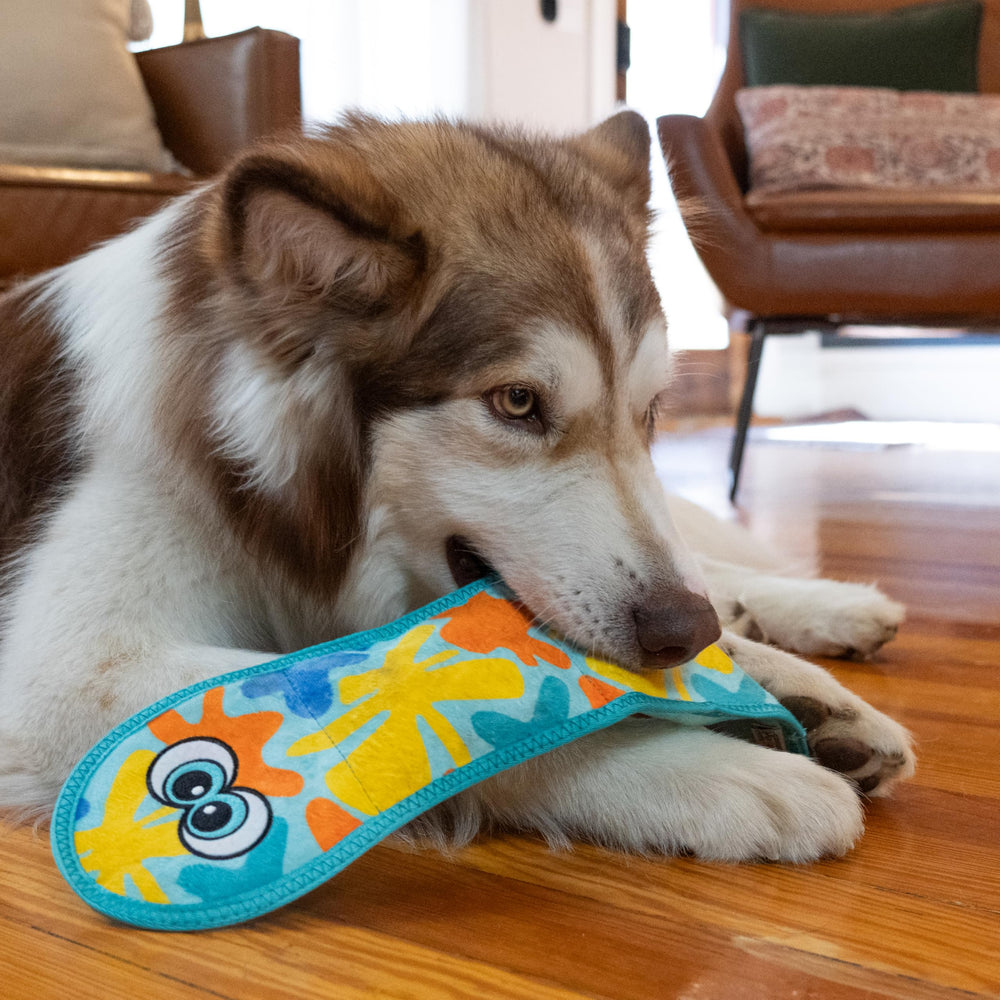 Outward Hound Tough Skinz blue snake toy shown for durable play