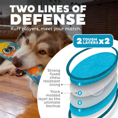 Outward Hound Tough Skinz plush exterior and molded core deliver lasting play