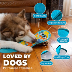 Outward Hound Tough Skinz stuffing-free design with jumbo squeaker for excitement