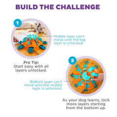 Outward Hound Tower of Treats Level 4 layered design adapts to your dog’s skills