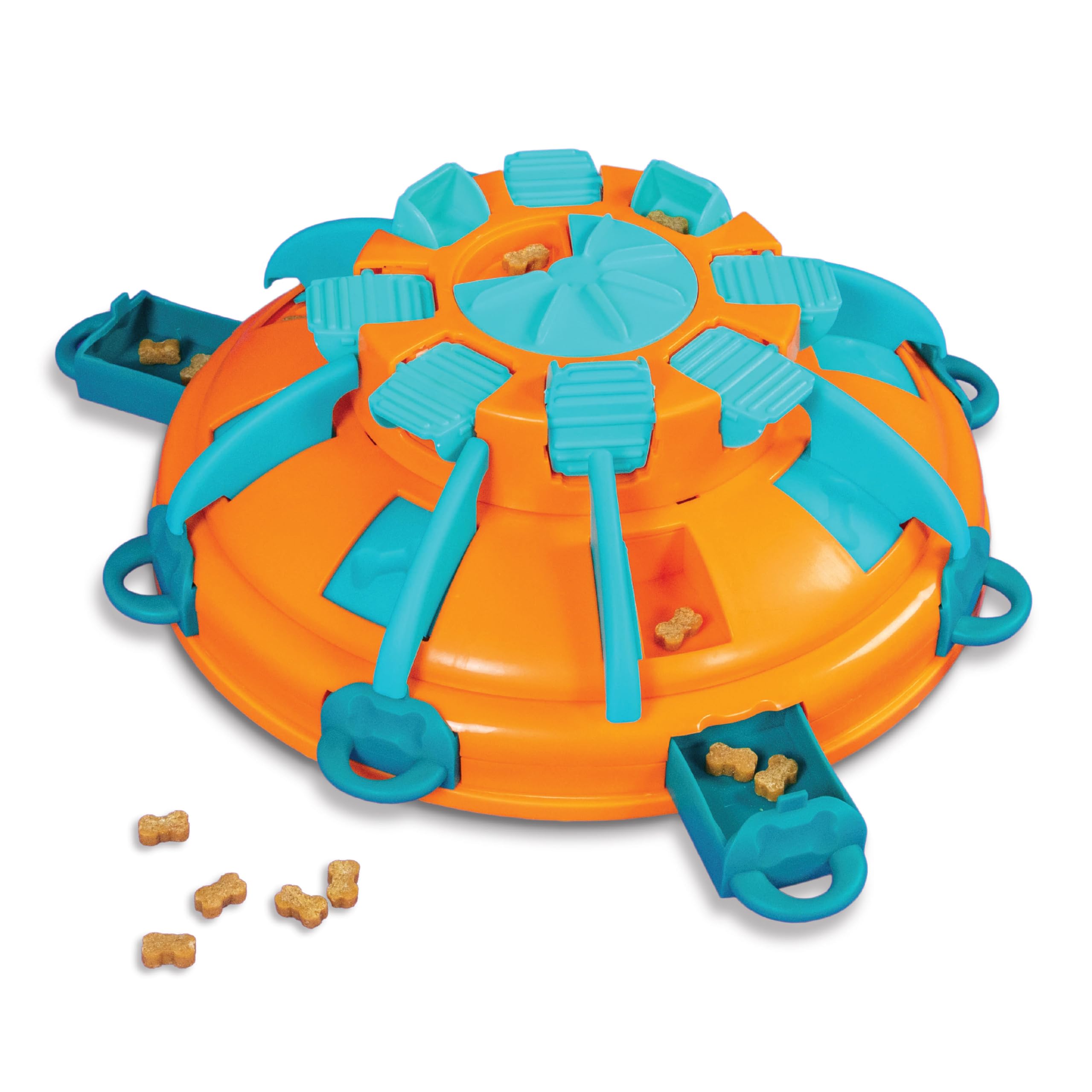 Outward Hound Tower of Treats Level 4 puzzle top view for advanced mental challenge