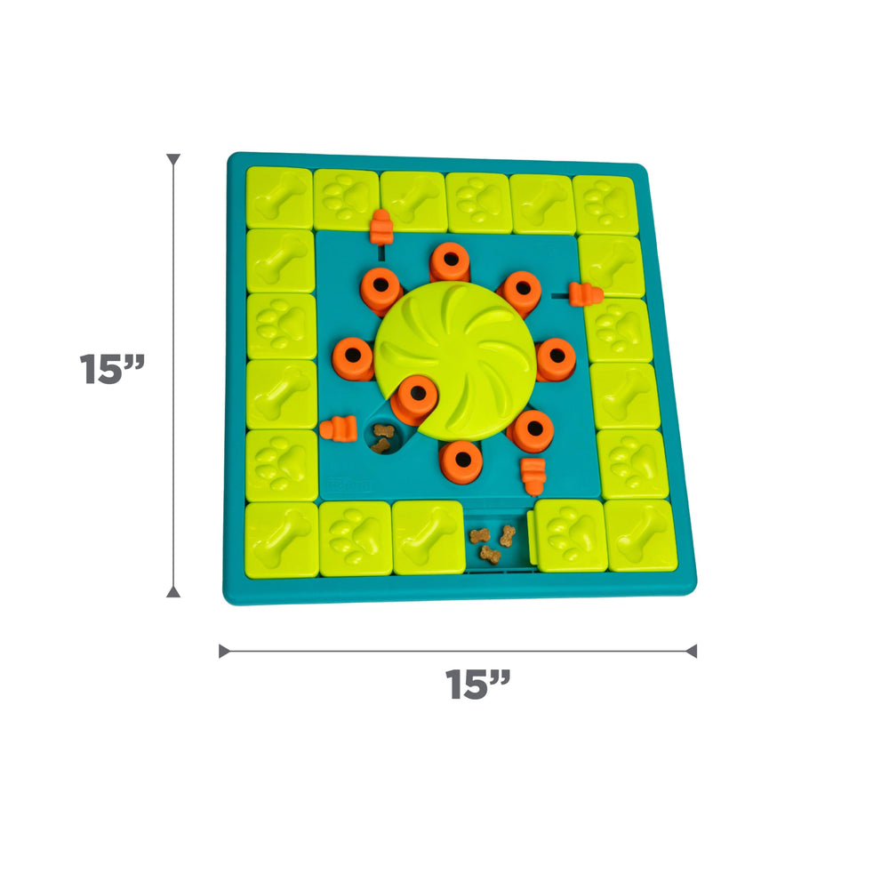 Outward Hound Multipuzzle durable materials ensure safe, long-lasting enrichment.