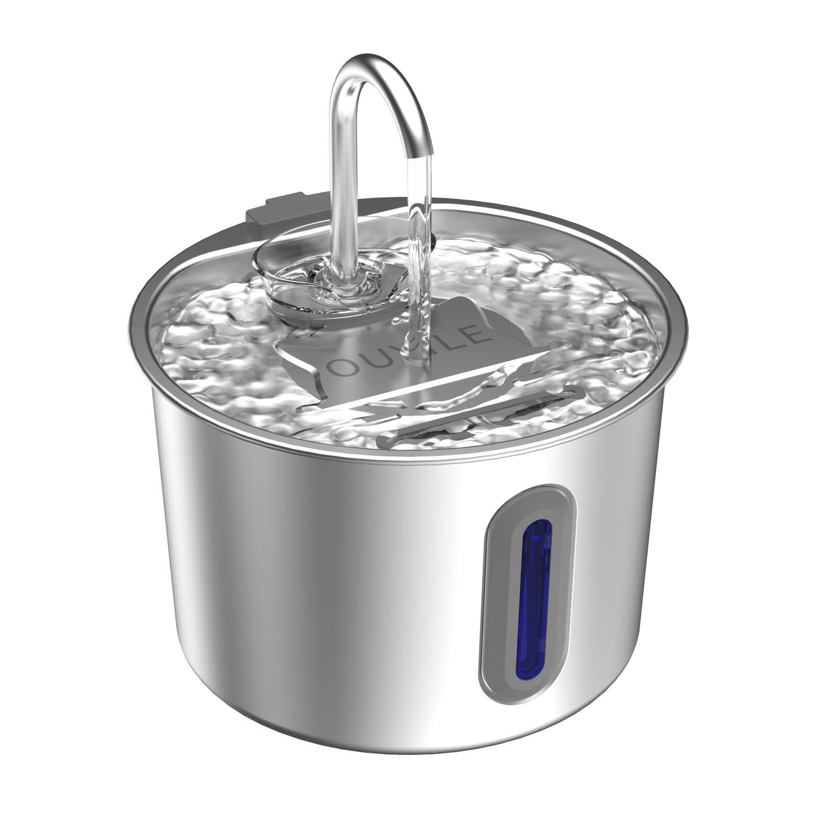 OUYILE cat fountain 2.2L with clear window for easy refills