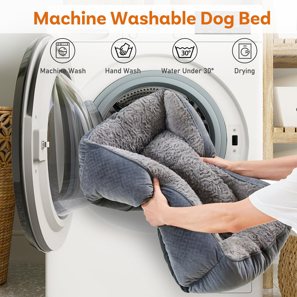 Oveppy machine-washable bed for easy cleaning and quick refresh.