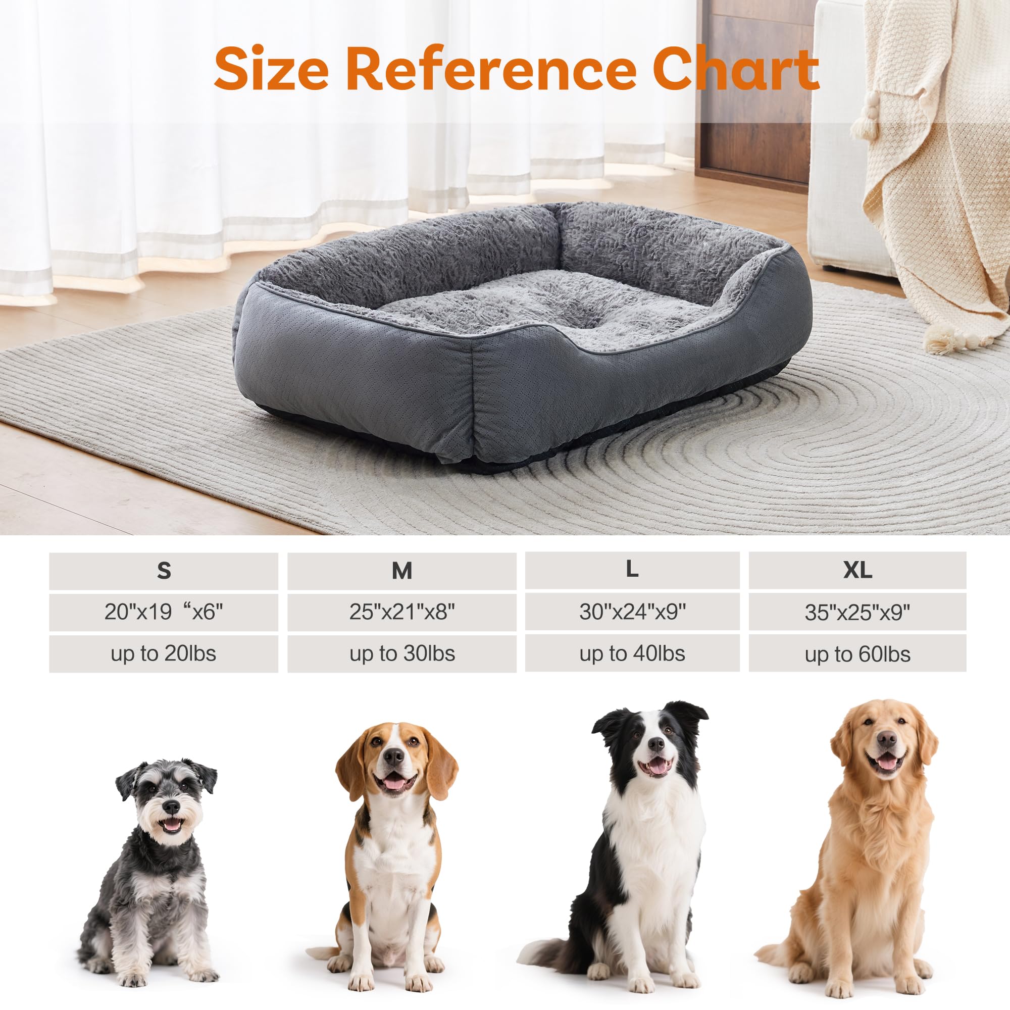 Oveppy four sizes (S-XL) fit small to large pets.