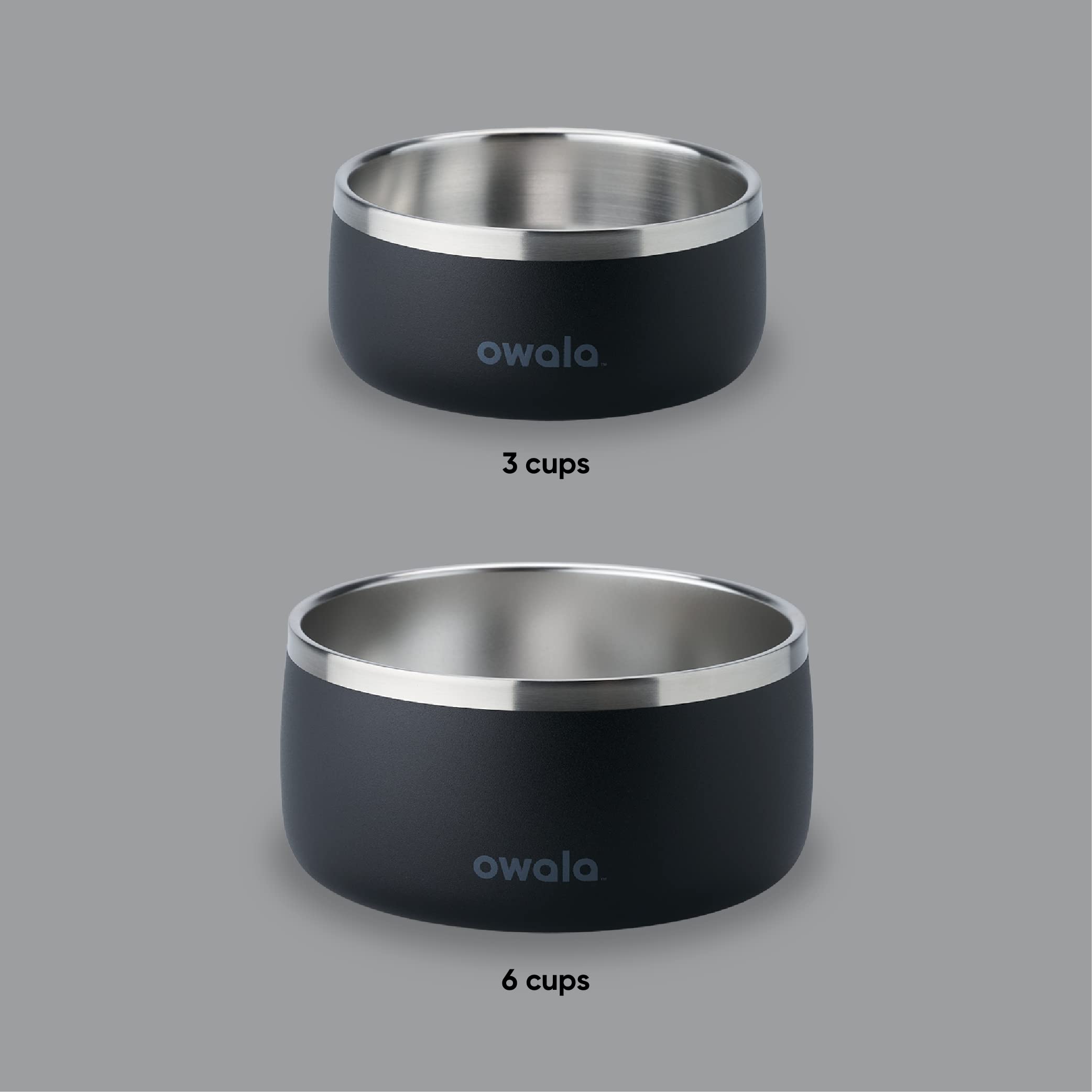 Owala pet bowl non-slip base prevents sliding during feeding.