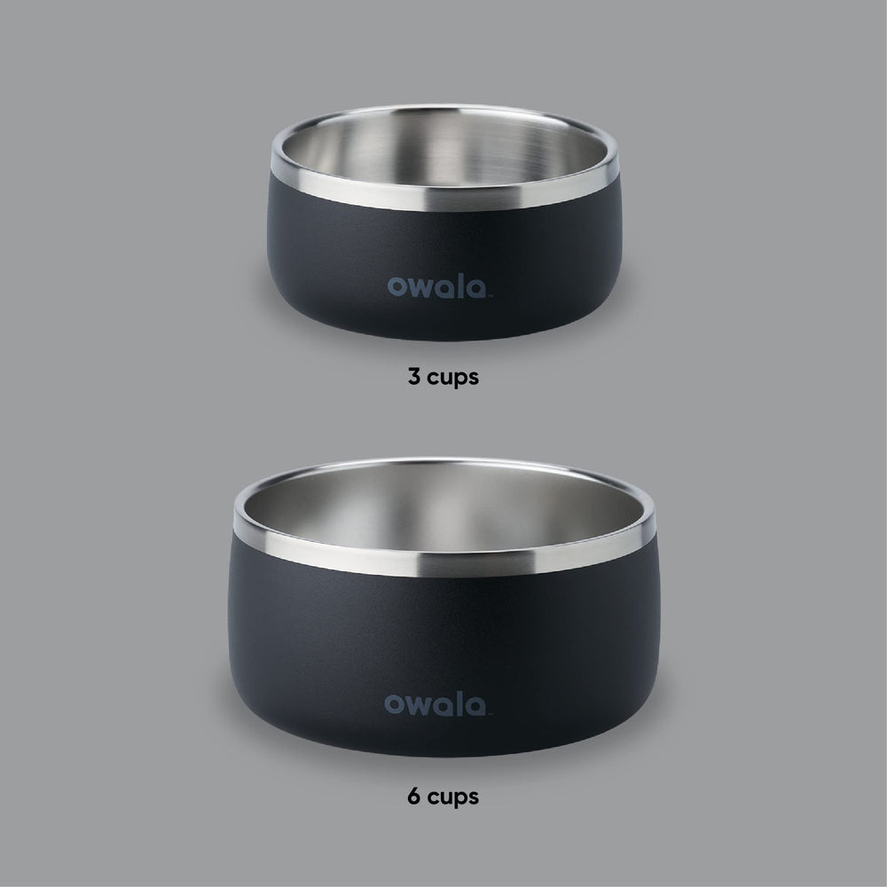Owala pet bowl non-slip base prevents sliding during feeding.