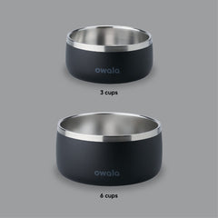 Owala pet bowl non-slip base prevents sliding during feeding.