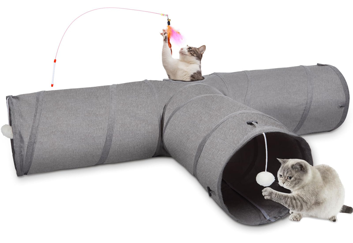 Ownpets cat tunnel 12-inch diameter for easy passage and spacious play.