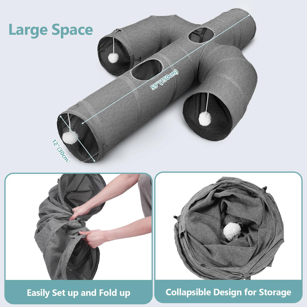 Ownpets cat tunnel connectable design lets you expand play areas.