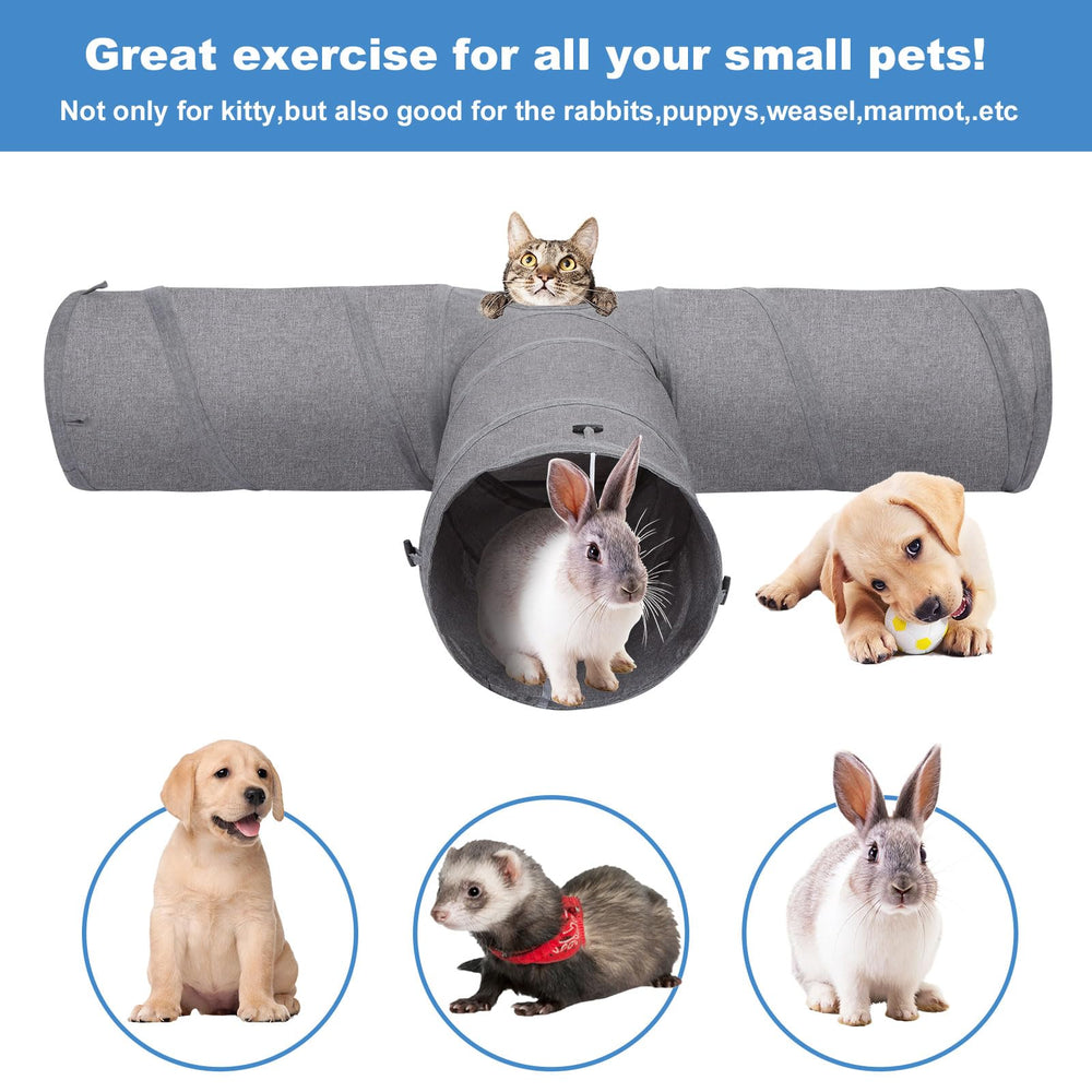 Ownpets cat tunnel offers multiple play options for indoor enrichment.