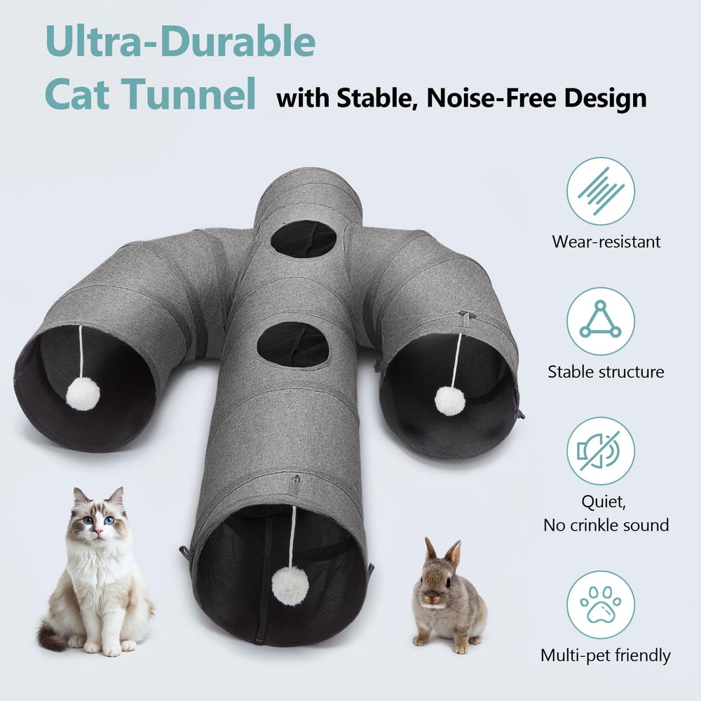 Ownpets cat tunnel indoor outdoor use supports versatile play spaces.