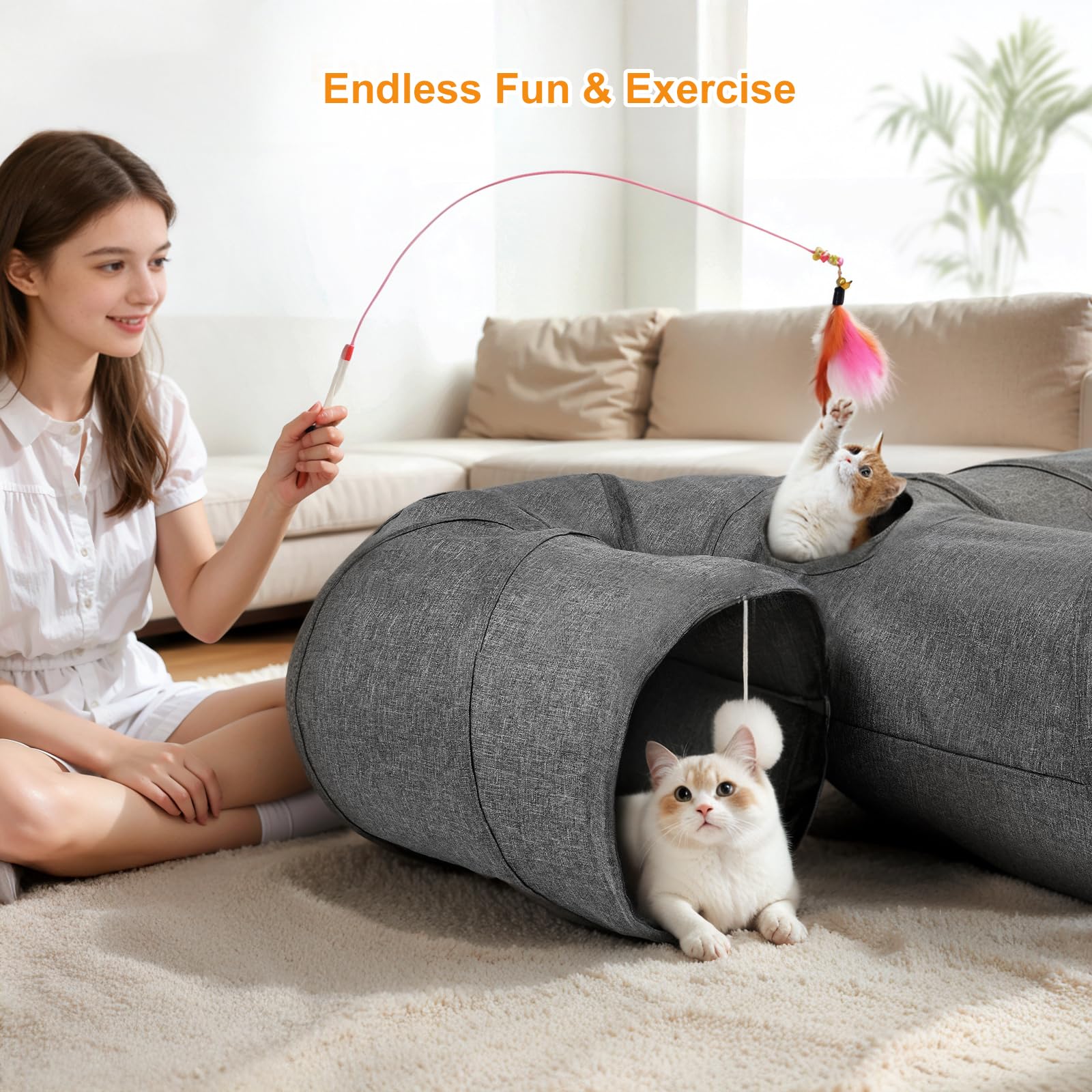 Interior view of the Ownpets cat tunnel showing sturdy construction