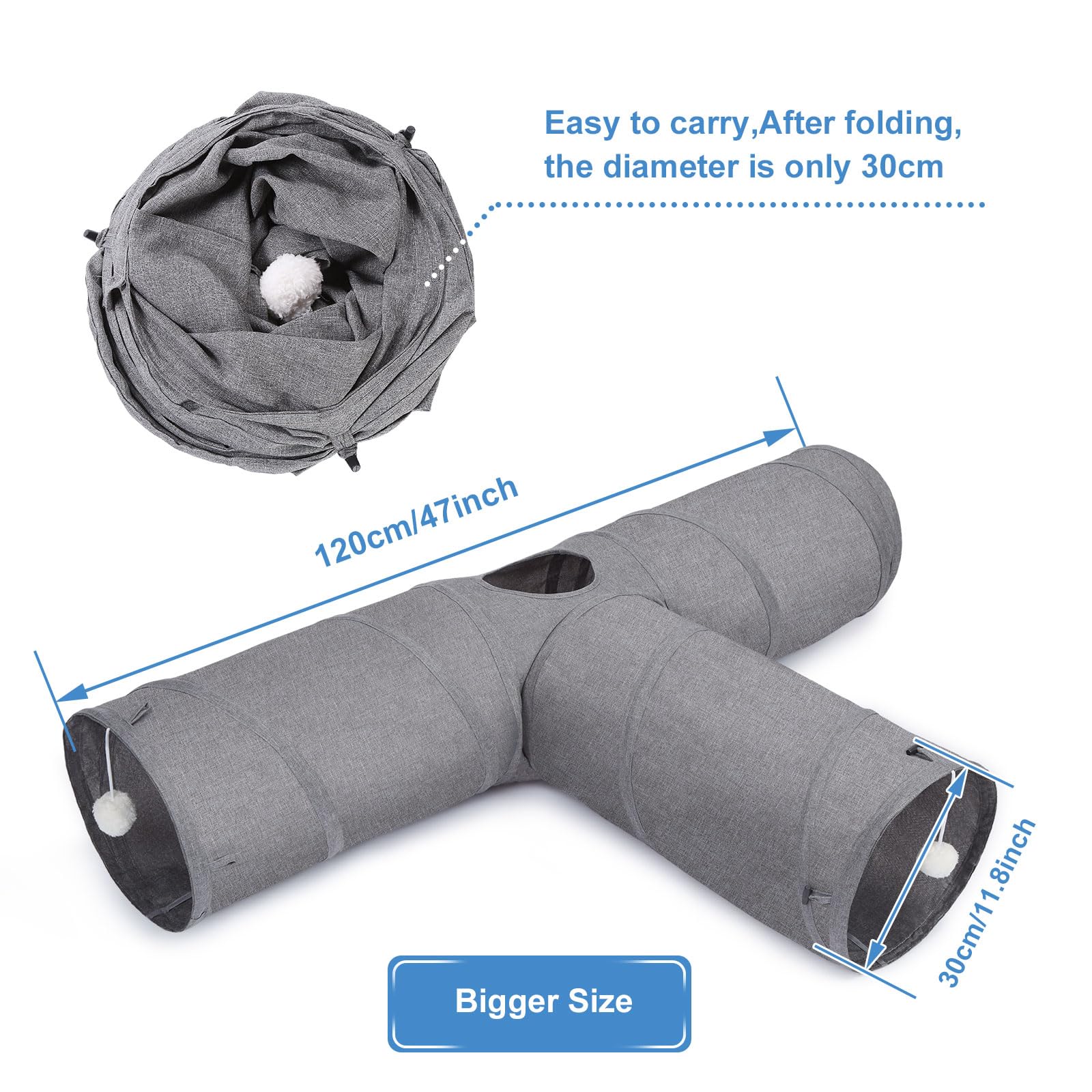 Ownpets cat tunnel suits cats, kittens, puppies and small pets.
