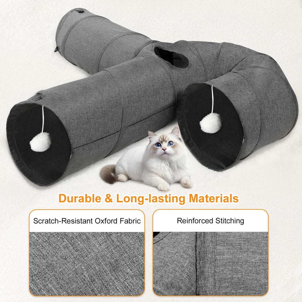 Ownpets oxford fabric tunnel delivers durable, quiet construction