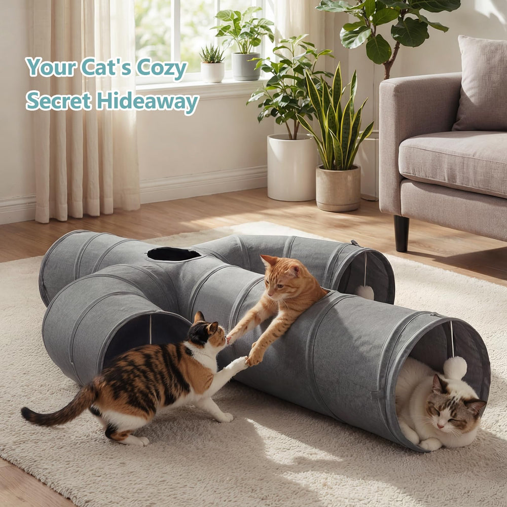 Ownpets cat tunnel peephole creates interactive peek-through moments for enrichment.