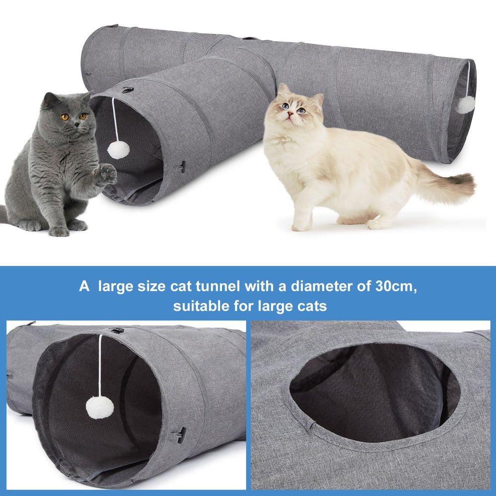 Ownpets cat tunnel with sturdy oxford fabric for durable, scratch-resistant fun.