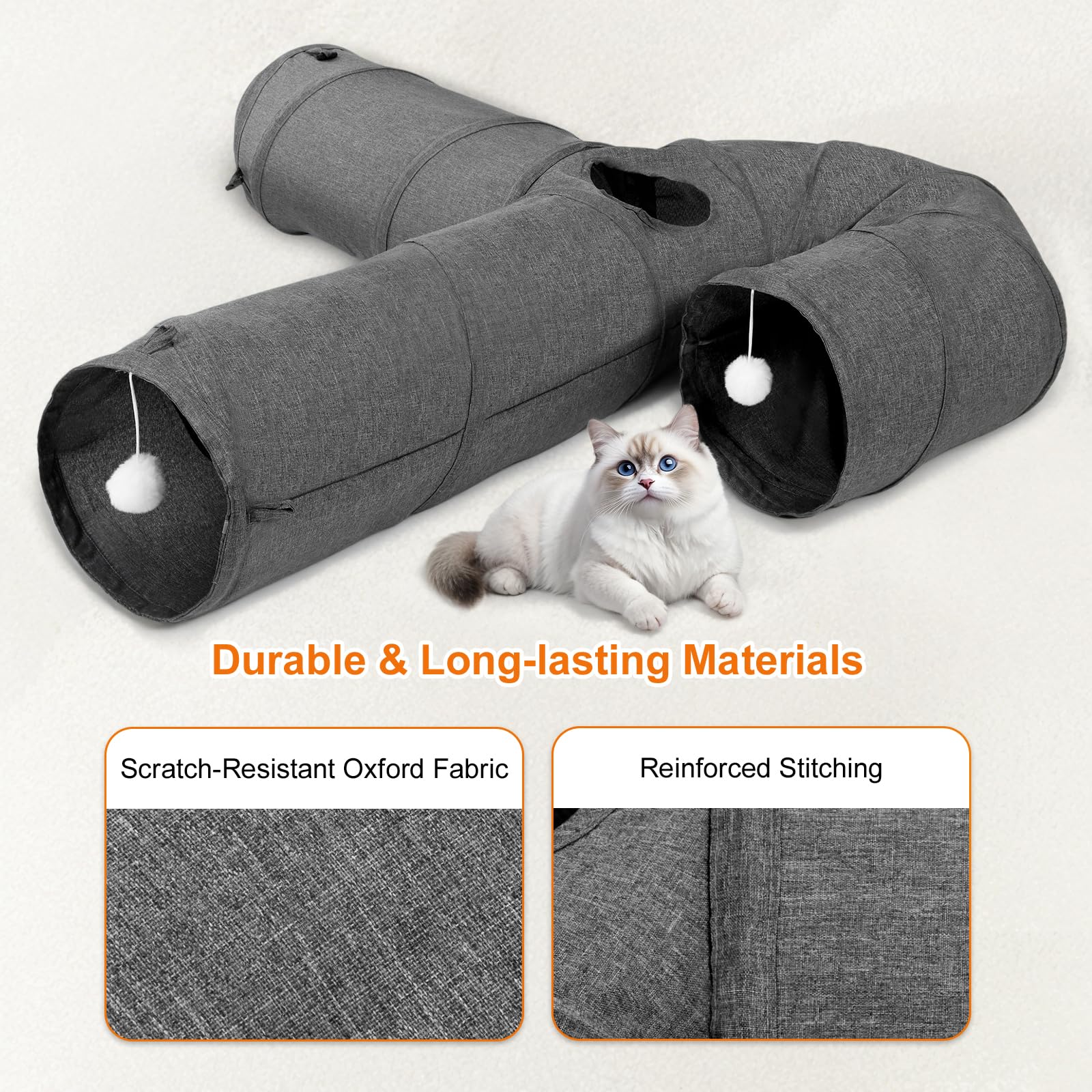 Ownpets cat tunnel wide-application demonstrates adaptability for multiple small pets