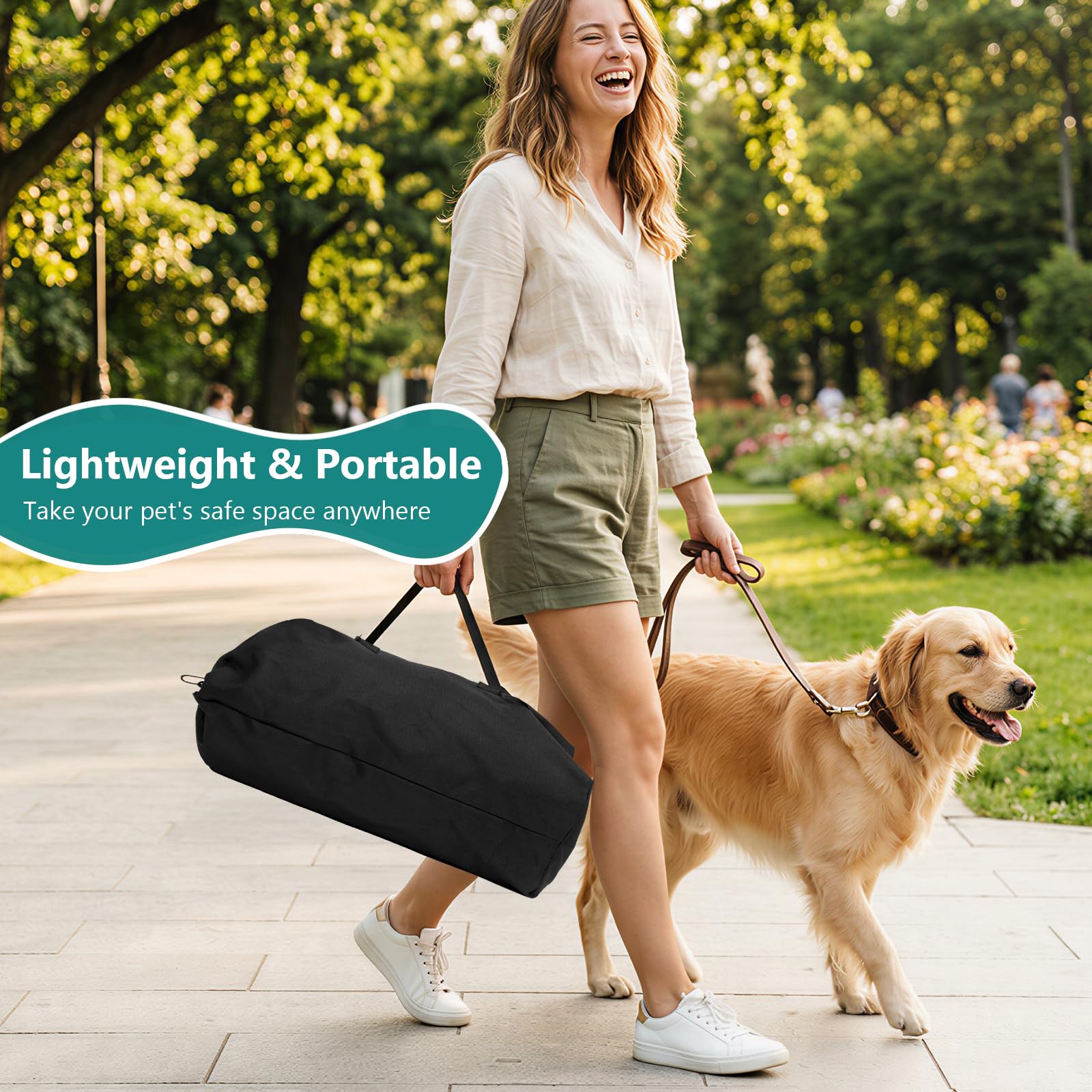 Ownpets collapsible dog crate travel folding highlights quick setup