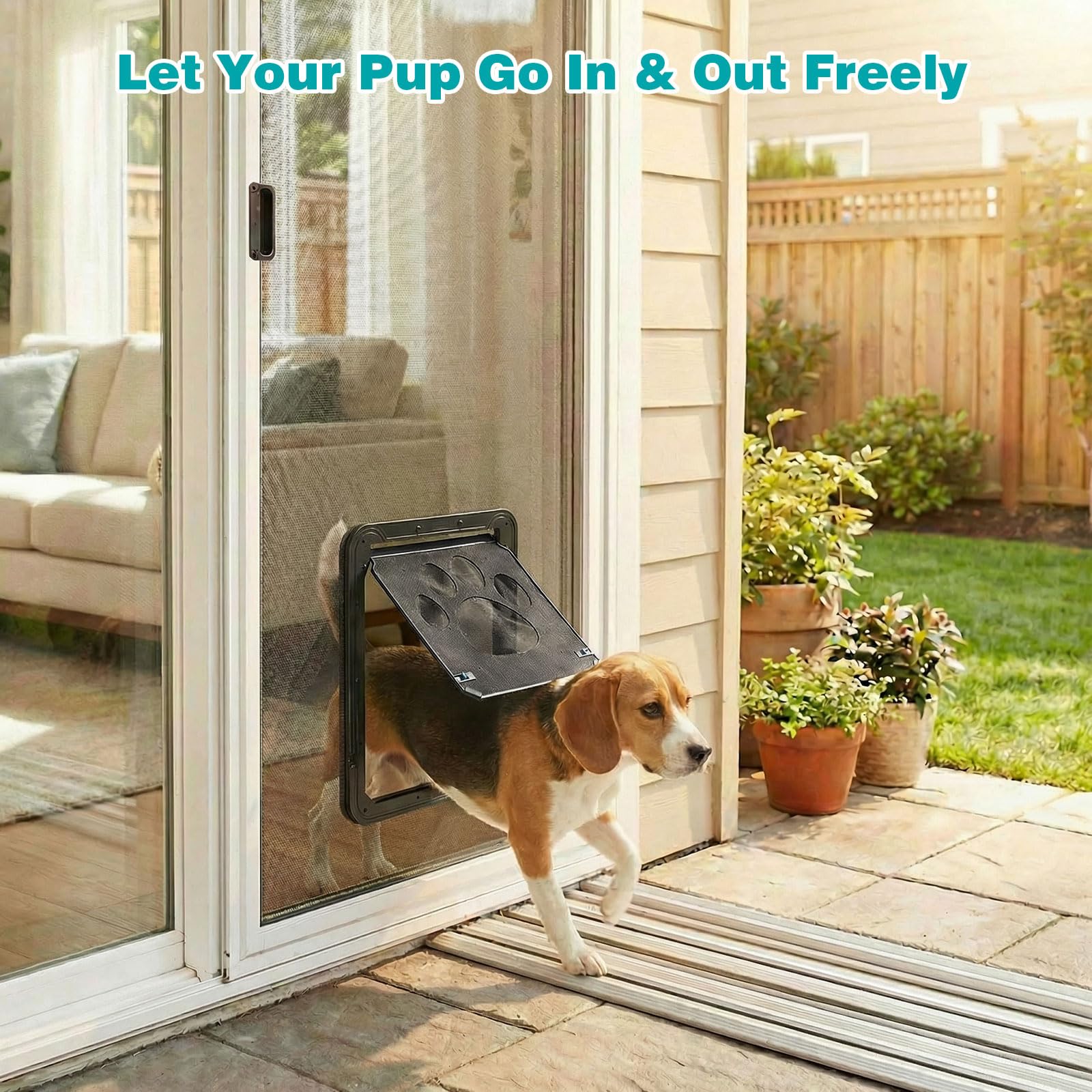 Ownpets dog screen door durable ABS body built for daily pet use.