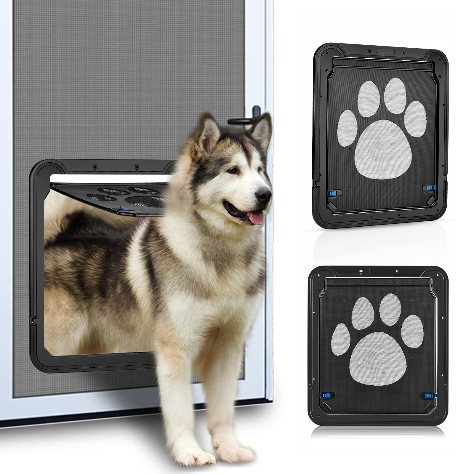 Ownpets dog screen door flap close-up showing durable ABS and smooth pet passage.