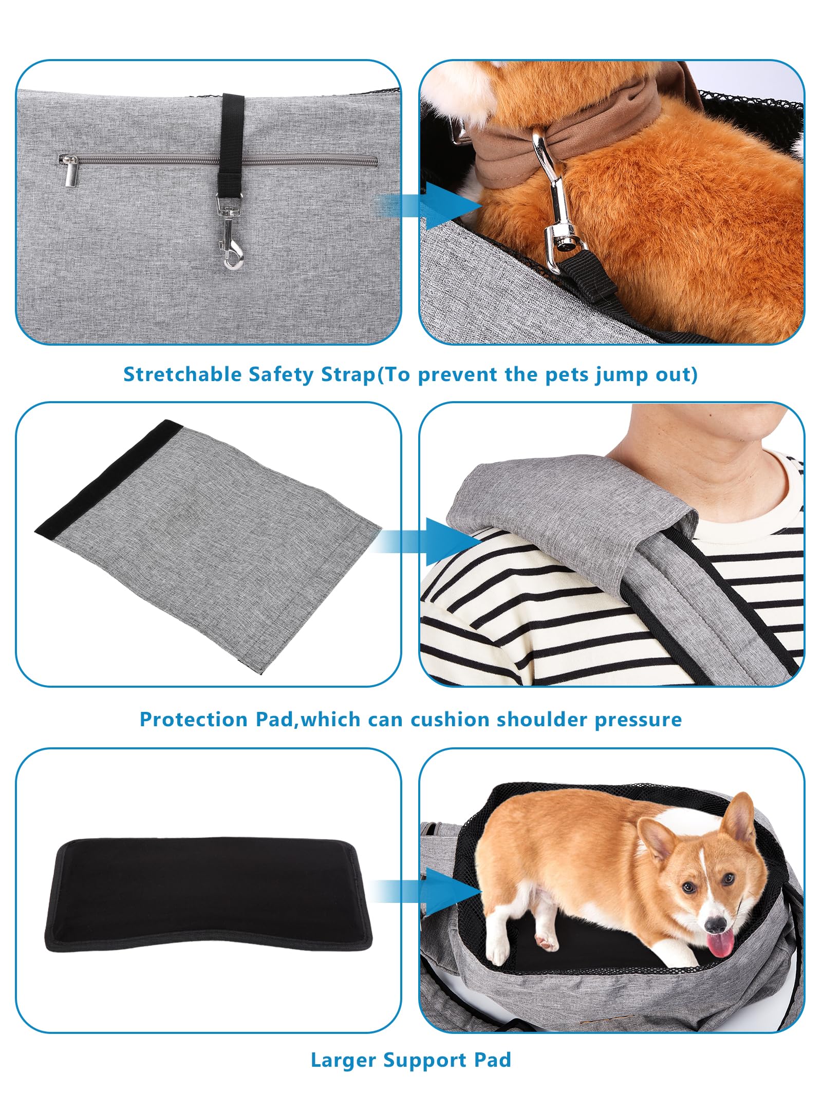 Adjustable strap on Ownpets sling carrier for a personalized fit