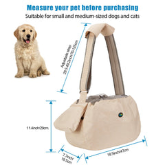 Hands-free design on the Ownpets sling carrier for easy travel