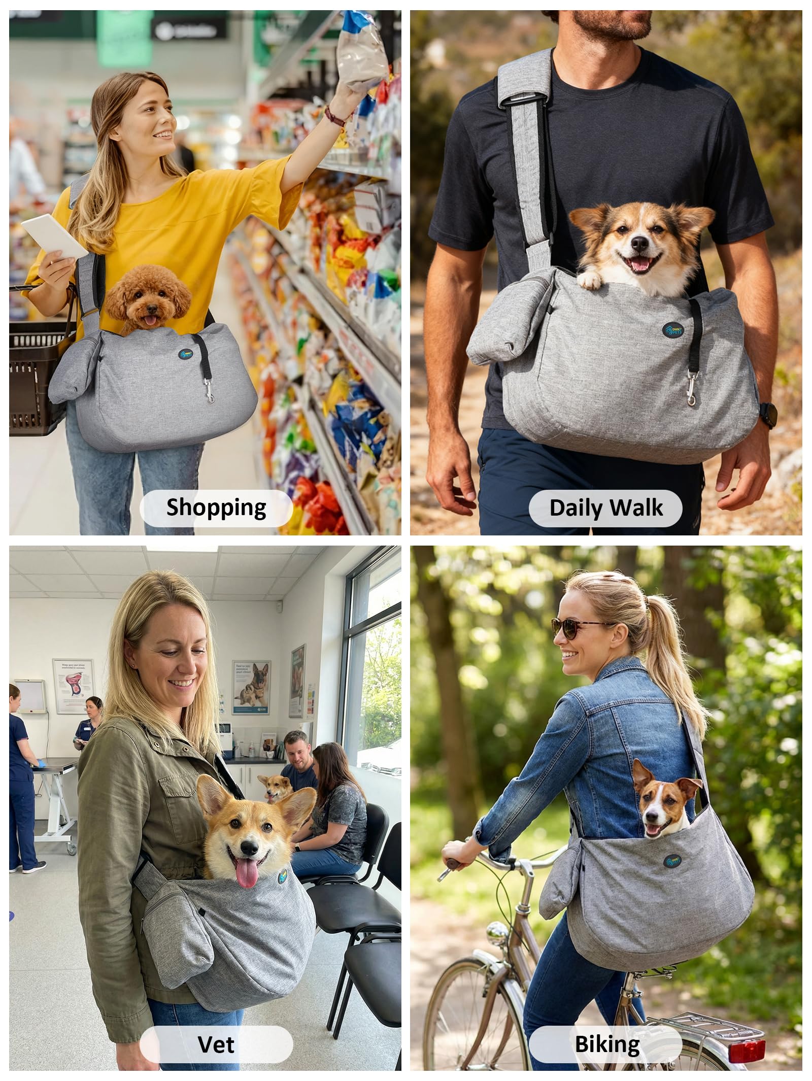 Machine-washable fabric on Ownpets sling carrier after adventures
